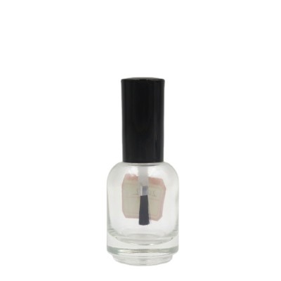 Wholesale high quality 16ml clear  empty custom  nail polish glass bottle with cap